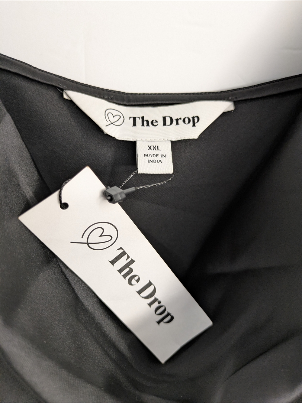 The Drop Women’s Black Satin Cowl Neck Camisole - Picture 3 of 5